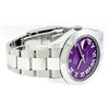 Image 2 : Rolex Mens SS 41MM Purple Roman Diamond Datejust 2 Oyster Band Wristwatch