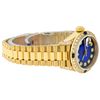 Image 9 : Rolex Ladies 18K Yellow Gold Blue Vignette Diamond And Sapphire President Wristw