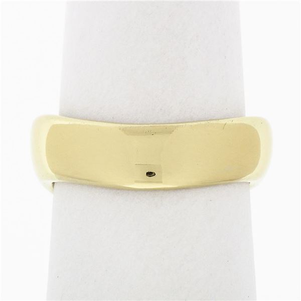 Angela Cummings Solid 18k Yellow Gold 6.0mm Wave Polished Wavy Dome Band Ring