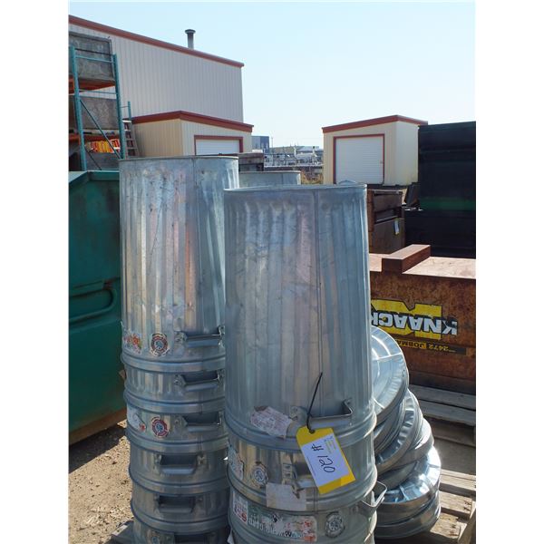 2 Pallets Of Aluminum Garbage Cans w/ Lids