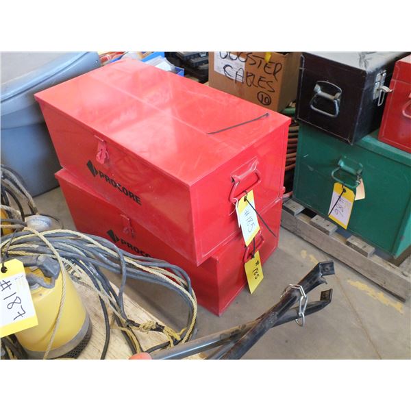2 Red Procore Tool Boxes