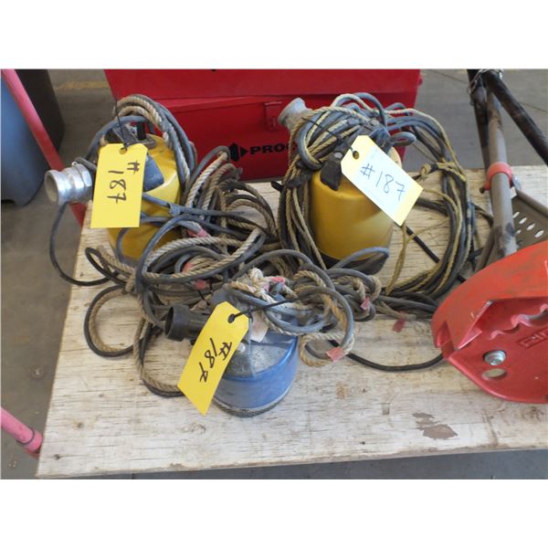3 Submersible Water / Sump Pumps