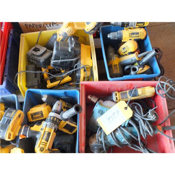 Assorted Deawlt Drills /Chargers / Batteries