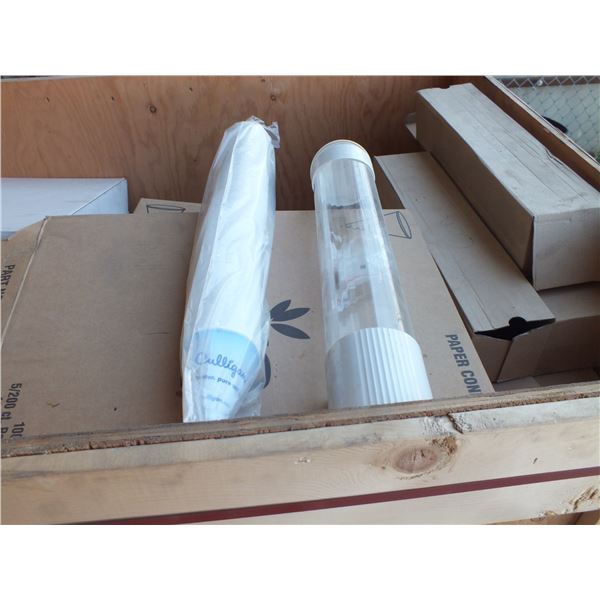 Crate Of Disposable Cups & Dispensers