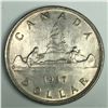 Image 1 : 1937 King George VI Canadian Silver Dollar UNC DBL-HP