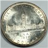 Image 1 : 1939 King George VI Canadian Silver Dollar UNC DBL-HP
