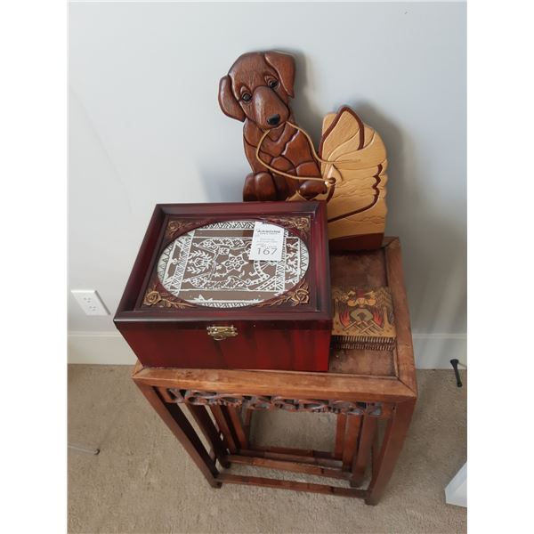 Nesting tables, wood box B