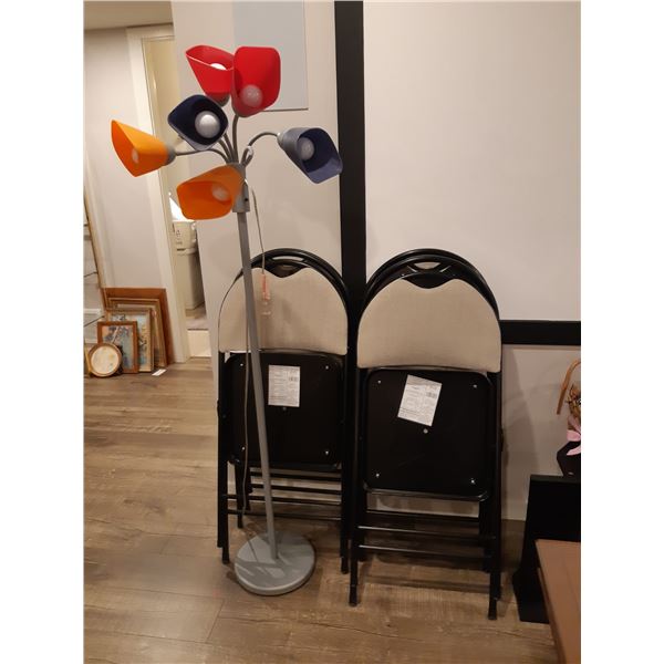 Floor Lamp & Folding Chairs Cat B