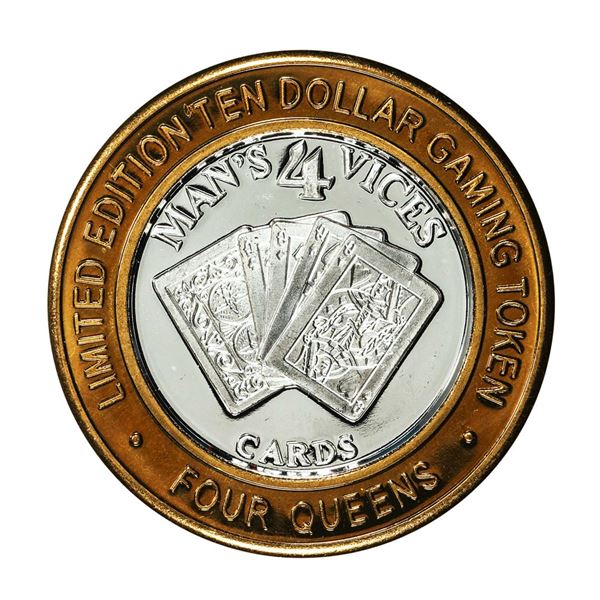 .999 Fine Silver Four Queens Las Vegas, NV $10 Limited Edition Gaming Token