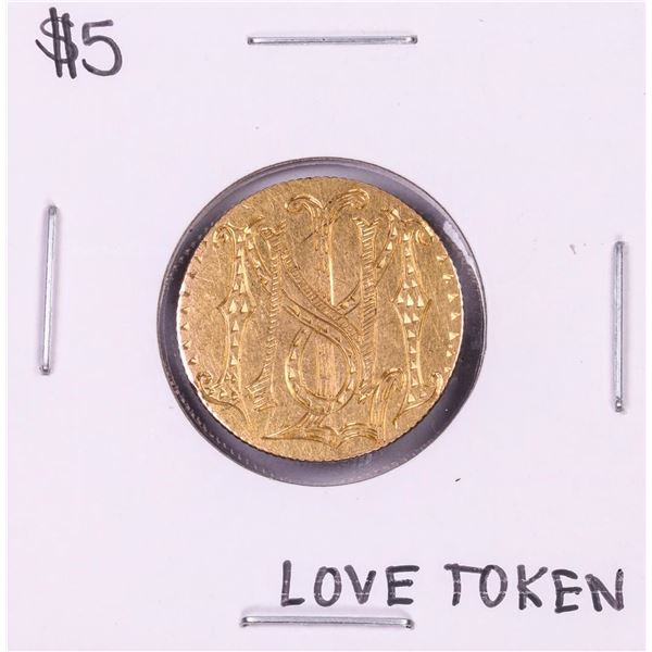 $5 Liberty Head Half Eagle Love Token Coin Pin