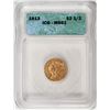Image 1 : 1913 $2 1/2 Indian Head Quarter Eagle Gold Coin ICG MS61