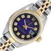 Image 2 : Rolex Ladies Two Tone Blue Vignette Diamond Datejust Wristwatch
