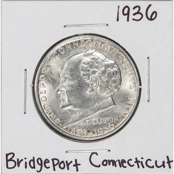 1936 Bridgeport Centennial Commemorative Half Dollar Coin