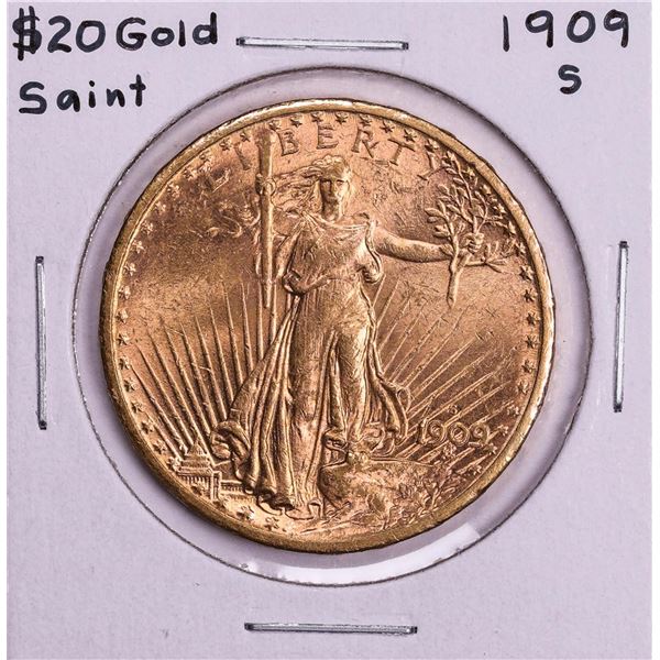 1909-S $20 St. Gaudens Double Eagle Gold Coin