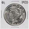 Image 1 : 1928 $1 Peace Silver Dollar Coin