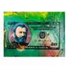 Image 1 : Steve Kaufman (1960-2010) "50 Dollar Bill" Original Mixed Media on Canvas