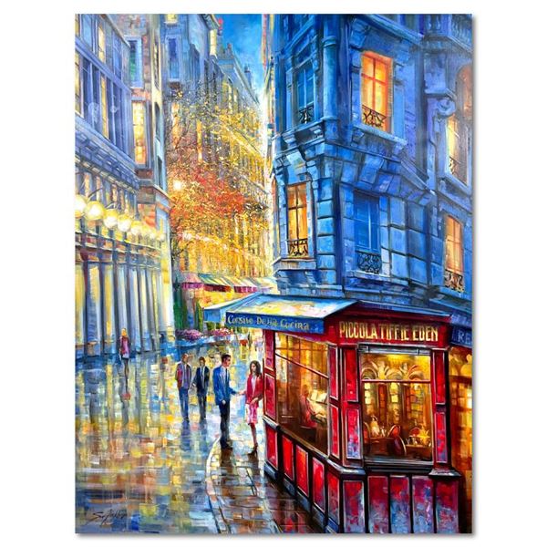 Vadik Suljakov "Just Around the Corner" Original Oil Painting on Canvas