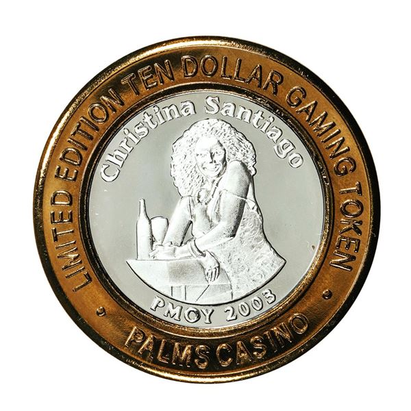 .999 Silver Palms Casino Las Vegas, NV $10 Casino Limited Edition Gaming Token