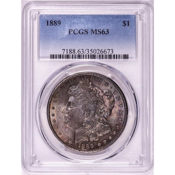 1889 $1 Morgan Silver Dollar Coin PCGS MS63