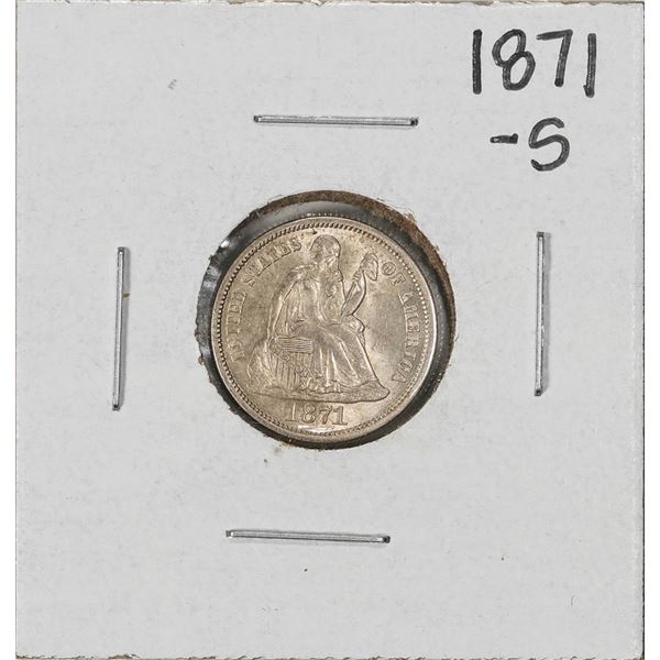 1871-S Seated Liberty Dime Coin