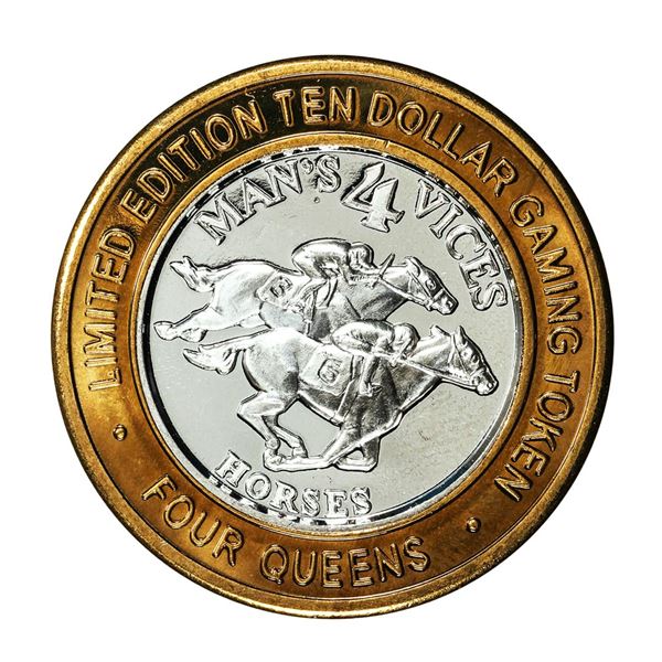 .999 Fine Silver Four Queens Las Vegas, NV $10 Limited Edition Gaming Token