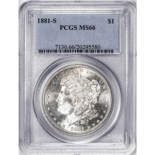1881-S $1 Morgan Silver Dollar Coin PCGS MS66