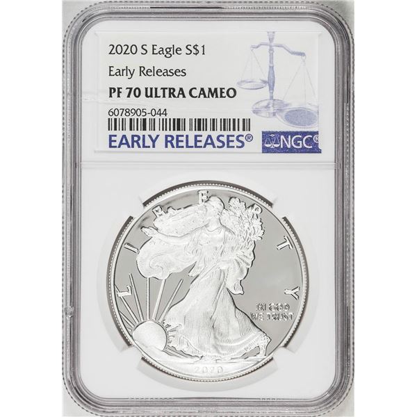 2020-S $1 Proof American Silver Dollar Coin NGC PF70 Ultra Cameo Early Releases