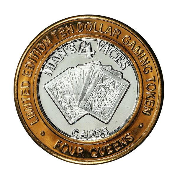 .999 Fine Silver Four Queens Las Vegas, NV $10 Limited Edition Gaming Token