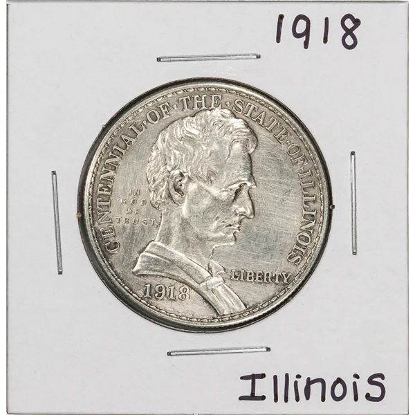 1918 Illinois Centennial Commemorative Half Dollar Coin