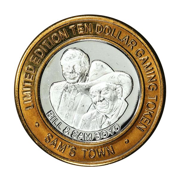 .999 Silver Sam's Town Las Vegas, Nevada $10 Casino Limited Edition Gaming Token
