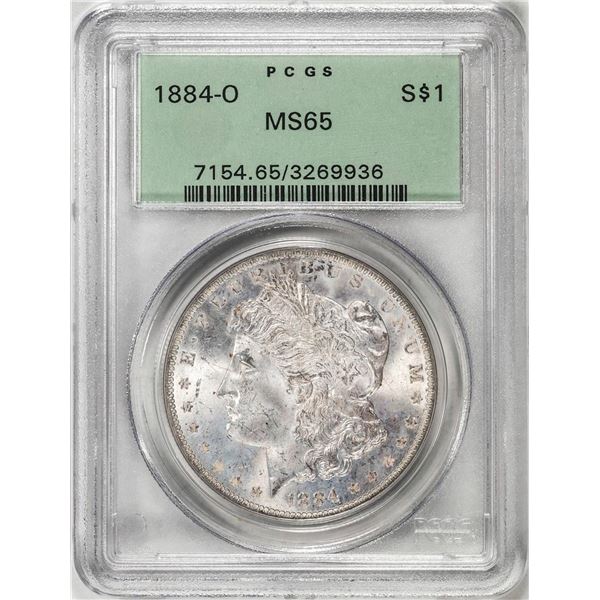1884-O $1 Morgan Silver Dollar Coin PCGS MS65 Old Green Label