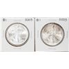 Image 1 : Lot of (2) 2003 $1 American Silver Eagle Coins