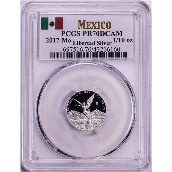 2017-Mo Mexico Proof 1/10 oz Silver Libertad Coin PCGS PR70DCAM
