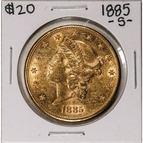1885-S $20 Liberty Head Double Eagle Gold Coin