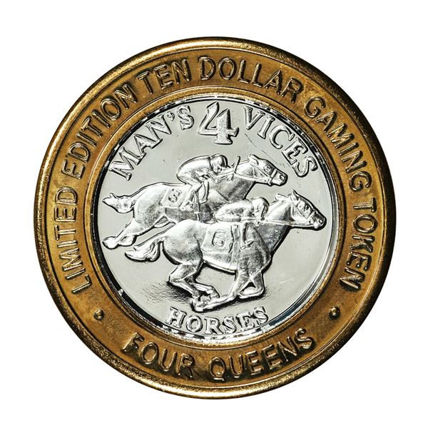 .999 Fine Silver Four Queens Las Vegas, NV $10 Limited Edition Gaming Token
