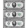 Image 1 : Lot of (3) 1934D $20 Federal Reserve Notes