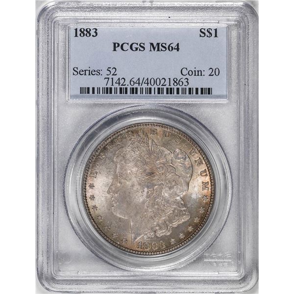 1883 $1 Morgan Silver Dollar Coin PCGS MS64