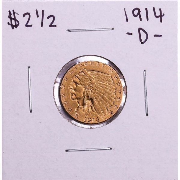 1914-D $2 1/2 Indian Head Quarter Eagle Gold Coin