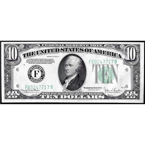 1934D $10 Federal Reserve Note Atlanta