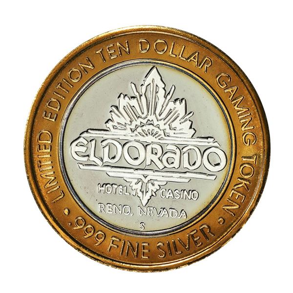 .999 Fine Silver Eldorado Reno, Nevada $10 Limited Edition Gaming Token