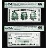 Image 1 : Set of Giori Test Note Washington & Lincoln Memorial PMG Gem Uncirculated 66EPQ