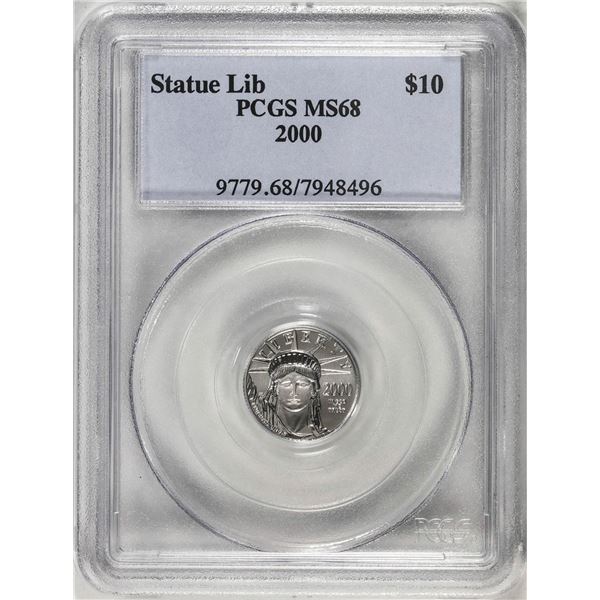2000 $10 American Platinum Eagle Coin PCGS MS68