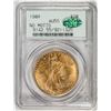 Image 1 : 1908 No Motto $20 St. Gaudens Double Eagle Gold Coin PCGS AU55 CAC Old Green Label