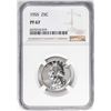 Image 1 : 1955 Proof Washington Quarter Coin NGC PF67