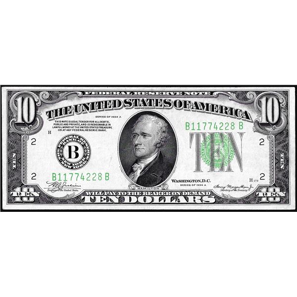 1934A $10 Federal Reserve Note New York