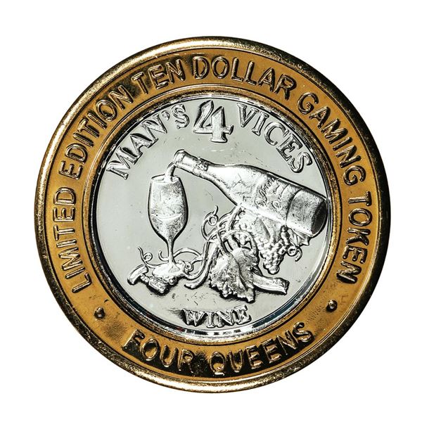 .999 Fine Silver Four Queens Las Vegas, NV $10 Limited Edition Gaming Token