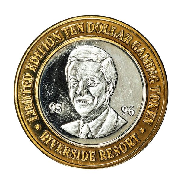.999 Silver Riverside Resort Hotel & Casino $10 Casino Limited Edition Gaming Token