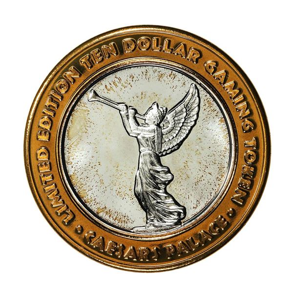 .999 Fine Silver Caesars Palace Las Vegas $10 Limited Edition Gaming Token