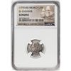 Image 1 : El Cazador Shipwreck (1772-83) Mexico 1/2 Real Silver Coin NGC Genuine w/ Story Card