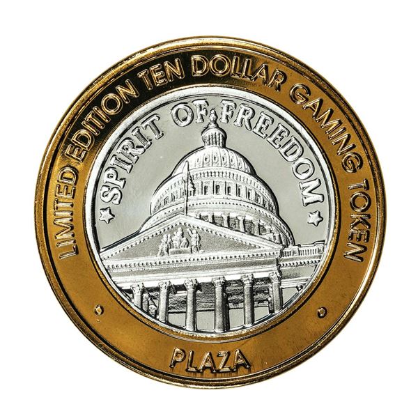 .999 Fine Silver Plaza Casino Las Vegas, NV $10 Limited Edition Gaming Token
